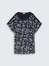 T-Shirt im Material-Mix