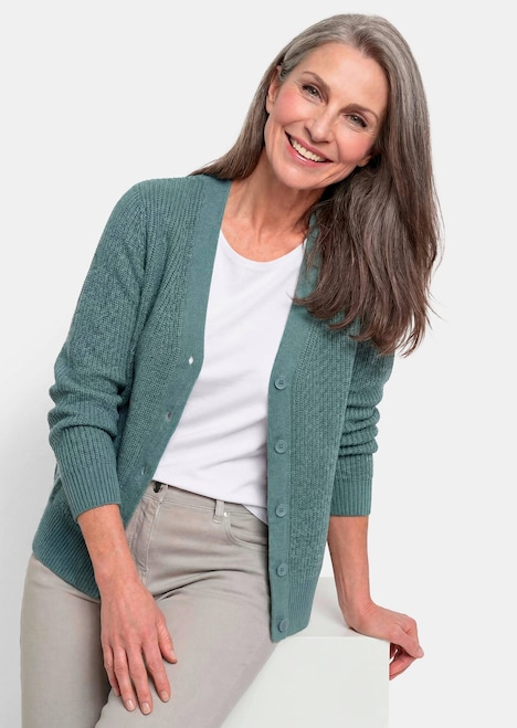 Elegante Strickjacke mit V-Ausschnitt