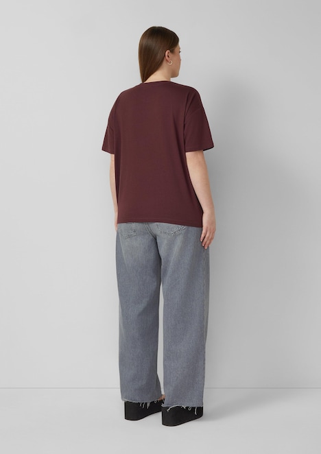 Baumwollshirt mit Frontprint