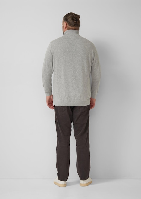 Rollkragenpullover aus reiner Baumwolle