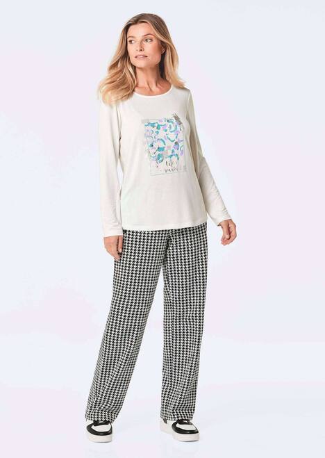 GOLDNER Shirt Shirt met lange mouwen en glitterprint