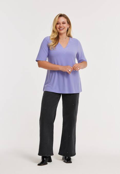 T-shirt mit V-Ausschnitt