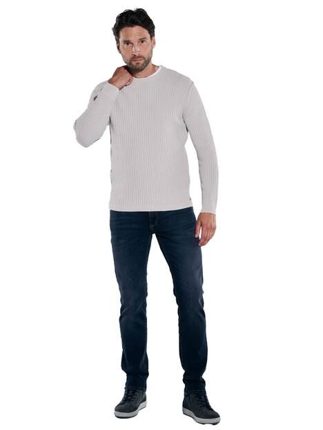 engbers Herren Pullover uni , Hellgrau