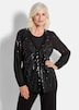 Edle Pailletten-Jacke mit V-Ausschnitt