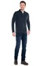 Herren Poloshirt langarm , Saphirblau