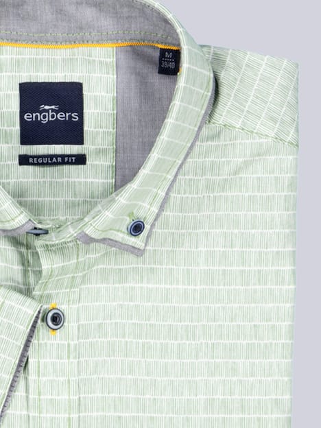 engbers Herren Kurzarm-Hemd regular , Hellgruen