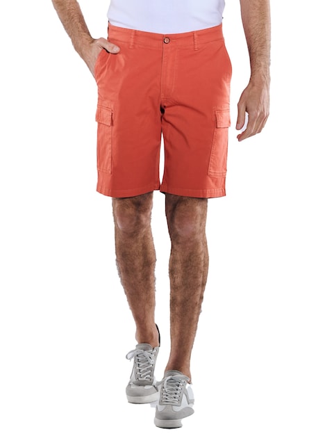 Herren Cargo-Bermuda regular , Rostorange