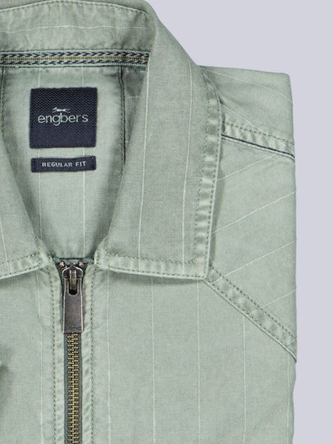 engbers Herren Kurzarm-Hemd uni , Oliv