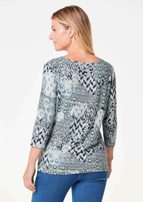 Edles Printshirt mit Allover-Druck