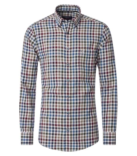 Flanellhemd kariert Casual Fit