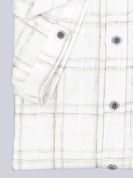 engbers Herren Kurzarm-Hemd mit Leinenanteil , Oliv