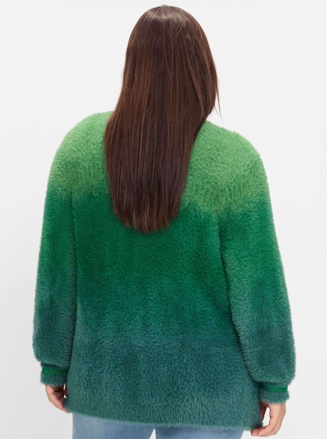 Strickjacke Langarm Farbverlauf Ohne Kragen
