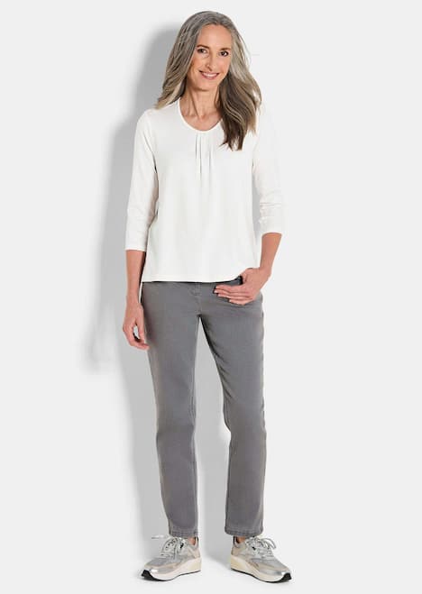 GOLDNER Shirt Elegant shirt van viscose-jersey