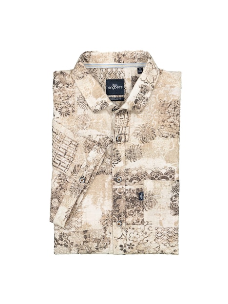 Herren Kurzarm-Hemd regular , Braun