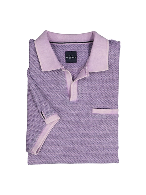 Herren Polo-Shirt strukturiert , Flieder
