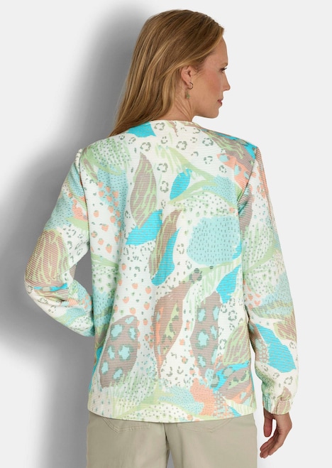 Printjacke mit Ottomanstruktur