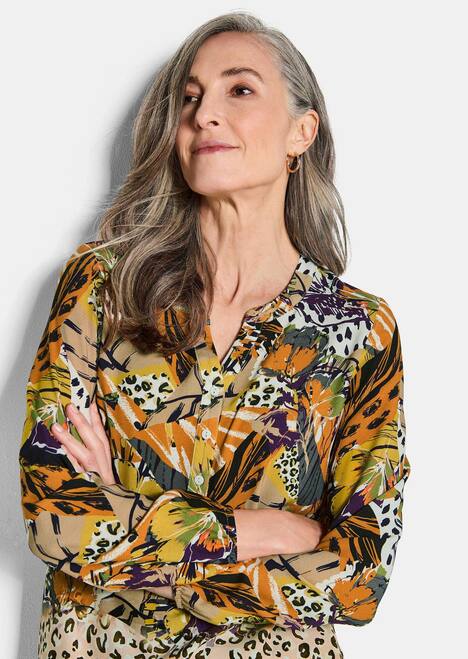 GOLDNER Blouse Blouse met animal-print