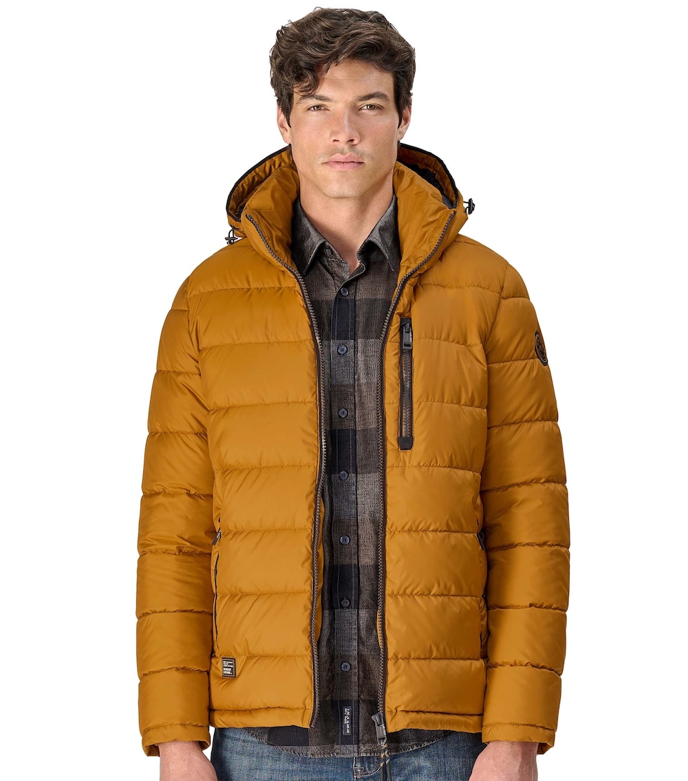 Steppjacke mit Kapuze uni