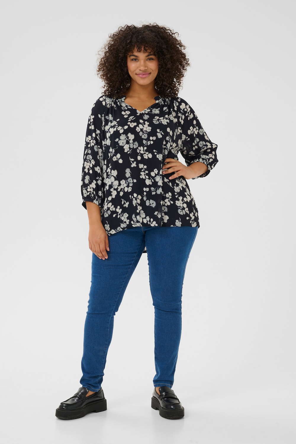 Langarm-Bluse Regular fit