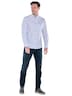 Herren Hemd gemustert , Brilliantblau