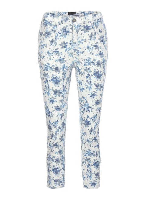 Florale Druckhose mit Allover-Print