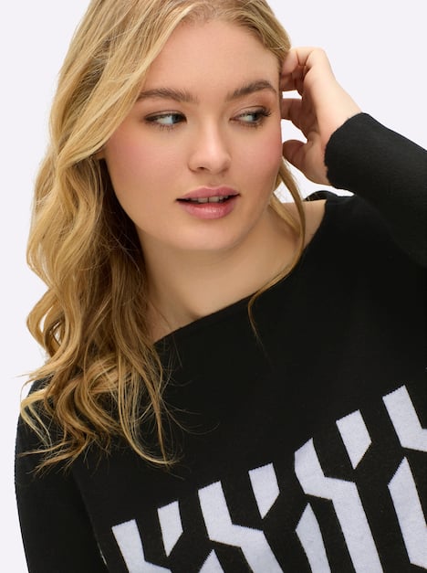 Pullover Langarm Jersey, Jacquard Sonstiges Muster Ohne Kragen