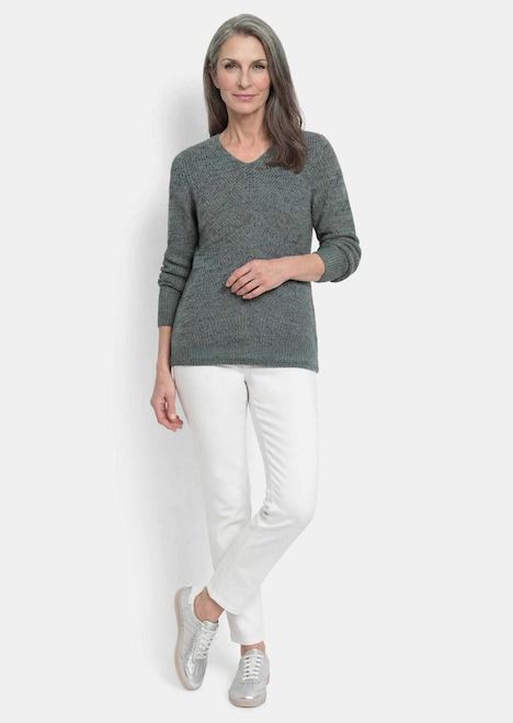 Strickpullover mit V-Ausschnitt
