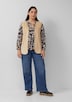 Strukturierte Viskosemix-Bluse mit All-over-Print