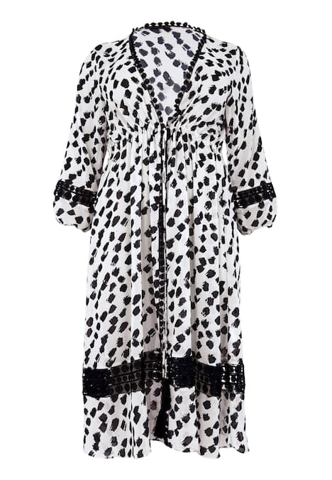 Vest met stippenprint