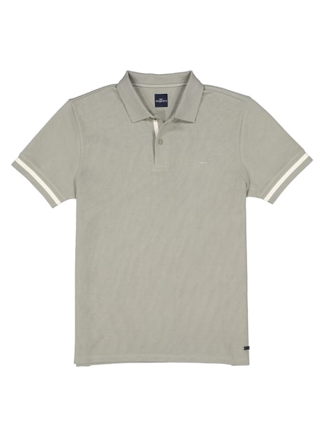 Herren Poloshirt mit Kontraststreifen , Gruen