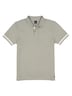 Herren Poloshirt mit Kontraststreifen , Gruen