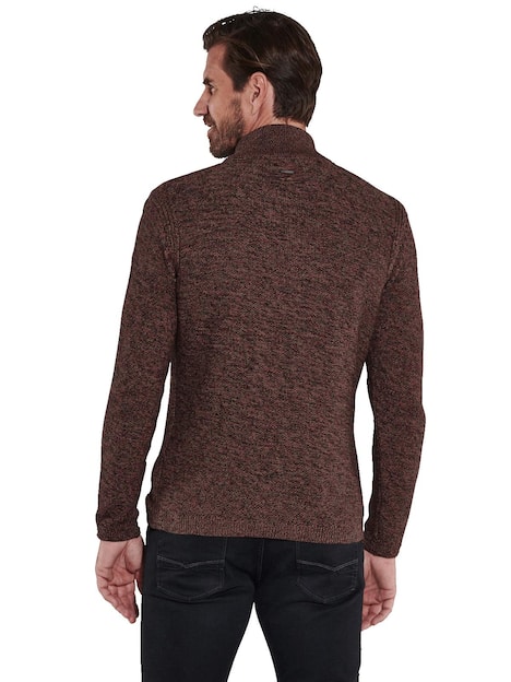 engbers Herren Pullover mit Stehkragen , Feuerrot