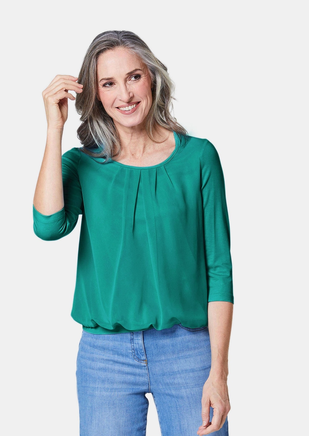 Gepflegtes Shirt in eleganter Blusen-Optik