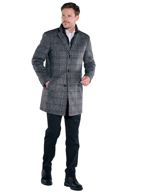 engbers Herren Mantel mit herautrennbarem Inlet , Anthrazit
