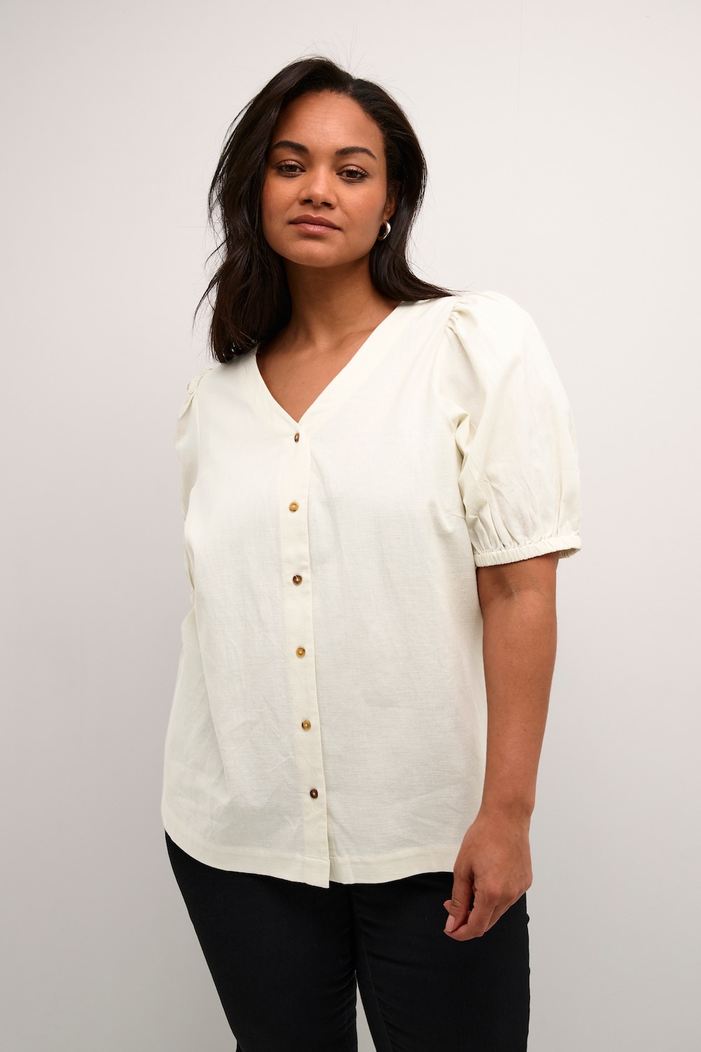 Blouse met korte mouwen Regular fit