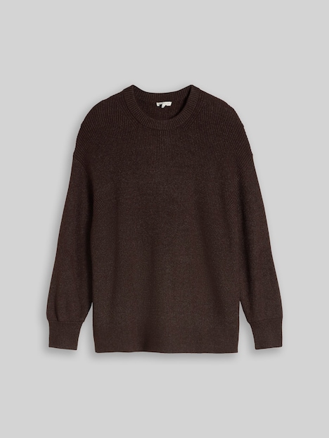 Oversize Strickpullover mit Rundhalsausschnitt