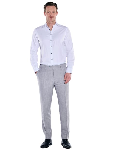 engbers Herren Anzughose regular , Hellgrau