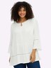 3/4-Arm-Bluse 3/4-Arm Ohne Kragen