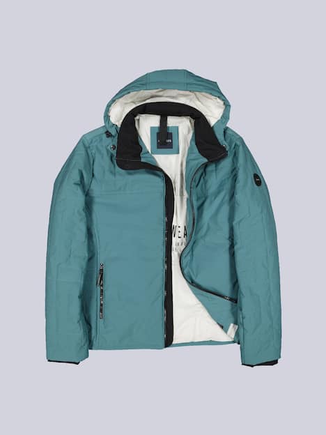engbers Herren Jacke mit abnehmbarer Kapuze , Tuerkis