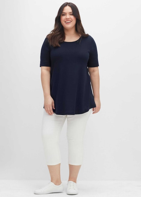 Longshirt Kurzarm Uni