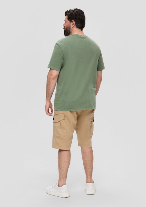 T-Shirt mit Label-Print