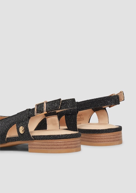 Slingback-Ballerinas mit Dornschließe