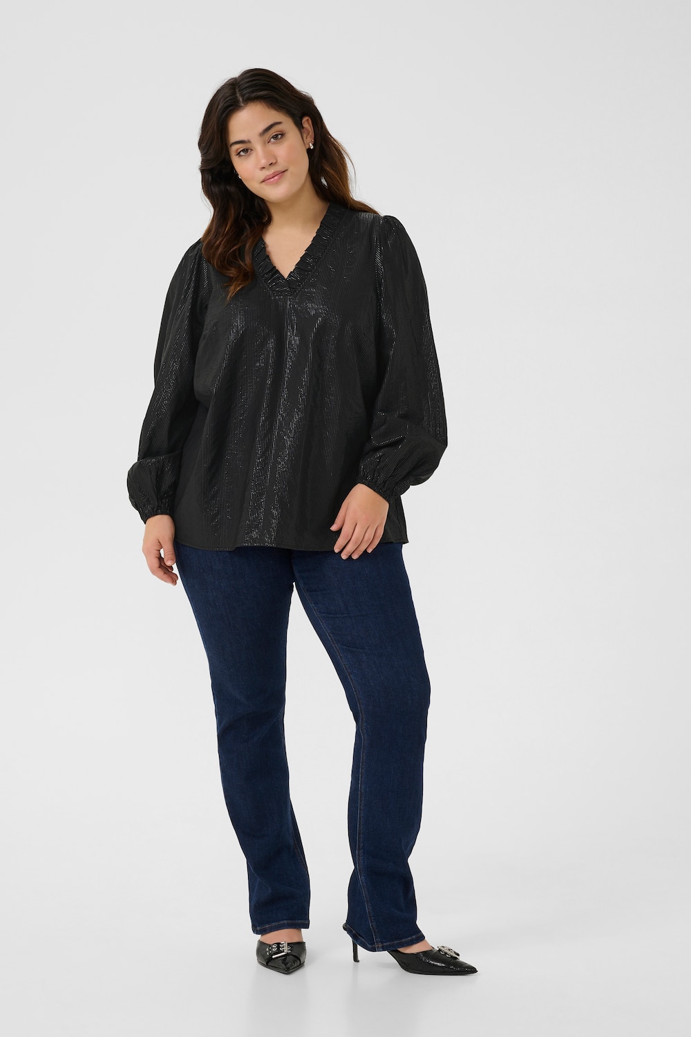 Langarm-Bluse Regular fit