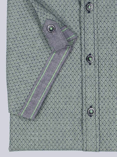 engbers Herren Kurzarm-Hemd strukturiert , Hellgruen