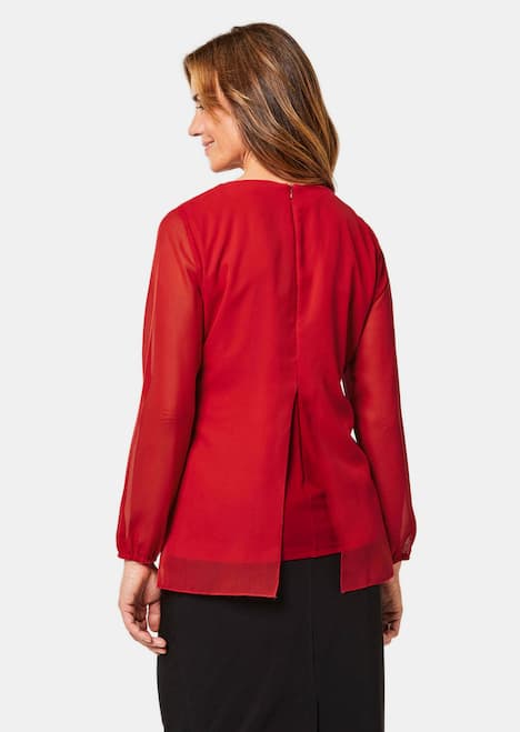 GOLDNER Blouse met chiffon Feestelijke blouse met chiffon en sierelement