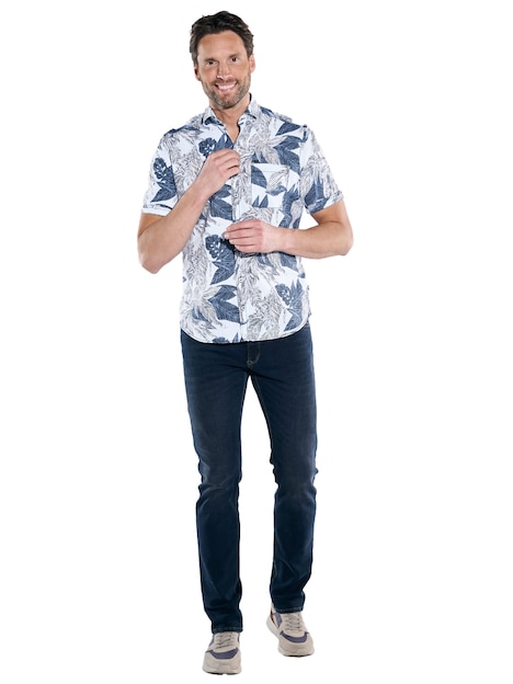 Herren Hemd kurzarm , Hellblau