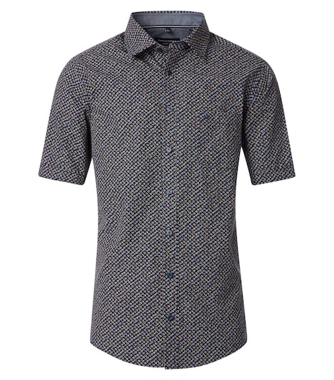 CASAMODA Freizeithemd Kurzarm Print Casual Fit