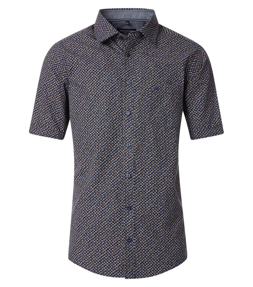 CASAMODA Freizeithemd Kurzarm Print Casual Fit