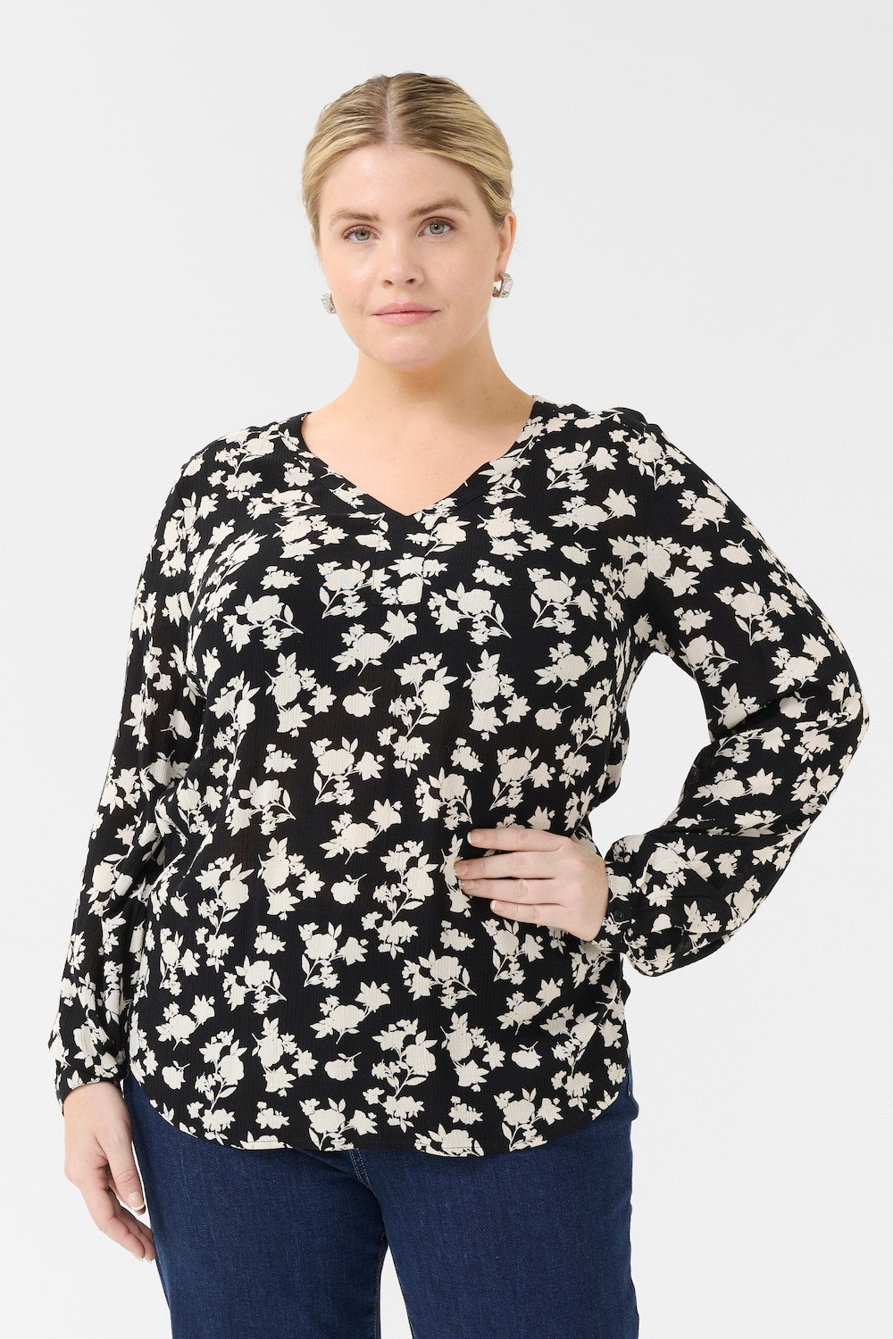 Langarm-Bluse Regular fit