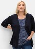 Strickjacke Langarm Uni Ohne Kragen